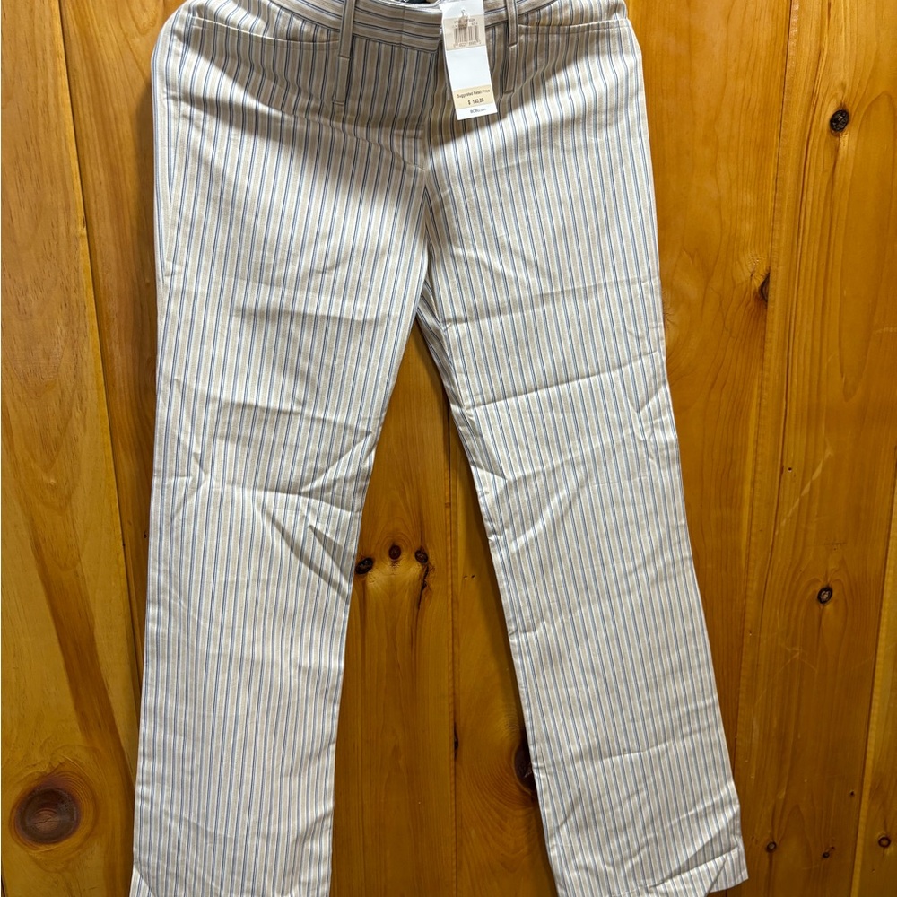 BCBG Women’s Blue Striped Chinos